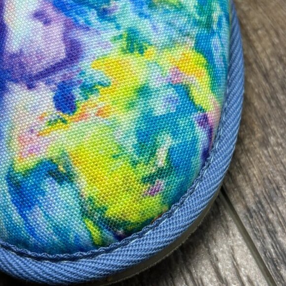 Minnetonka Jennifer Mulitcolor Tie Dye Scuff Slippers Women's Size 8 - Picture 9 of 11